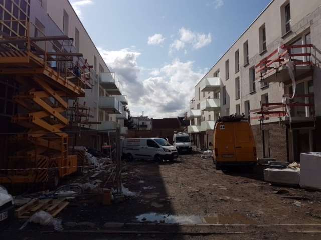 Chantier de logements collectifs à Harnes